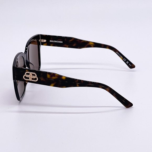 NEW BALENCIAGA BB0056S 002 WOMEN’S SUNGLASSES BALENCIAGA BB 0056S BROWN - Picture 5 of 11